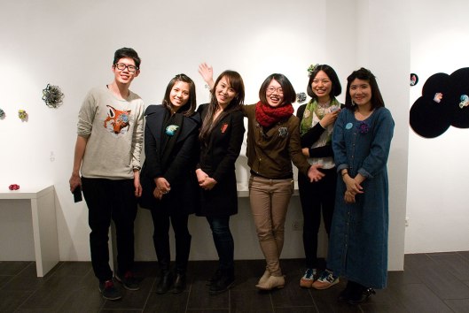 The Bench 886 team at the Bench 886 exhibition. Photo by Eleni Roumpou